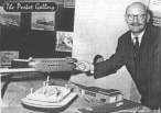 Sir Christopher Cockerell with some models of hovercraft concepts .jpg